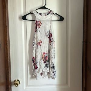 Floral high neck tank
